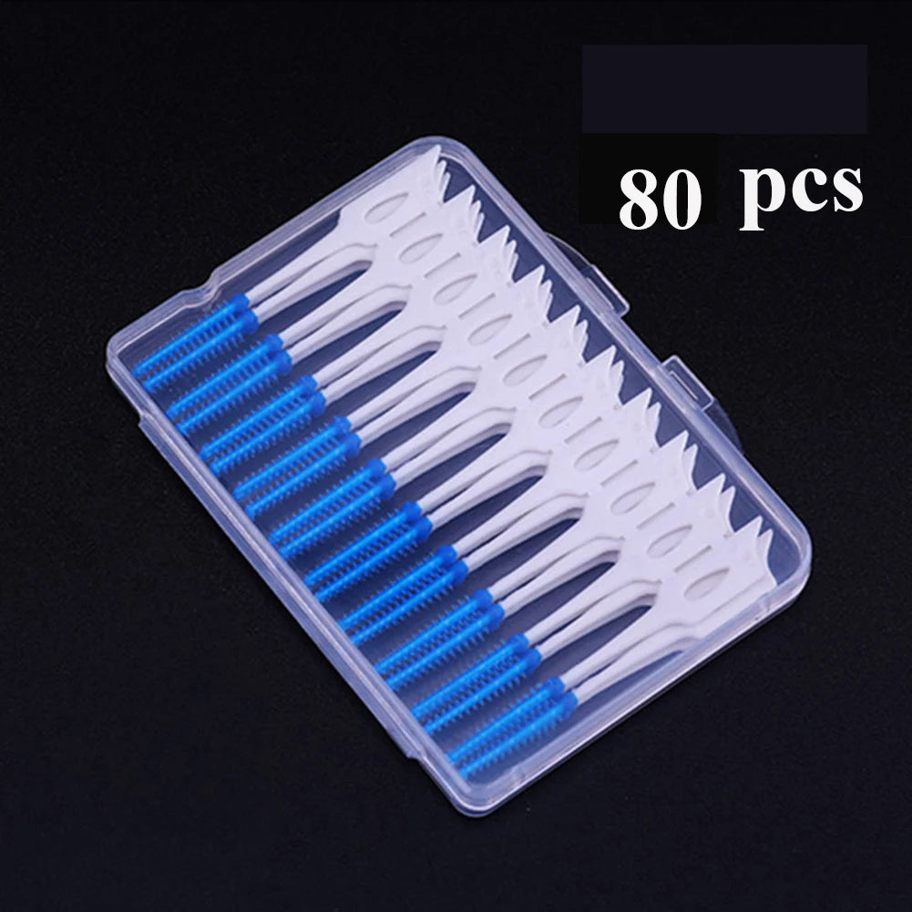 Brosse Interdentaire Silicone - Nettoyage Doux 150 pcs