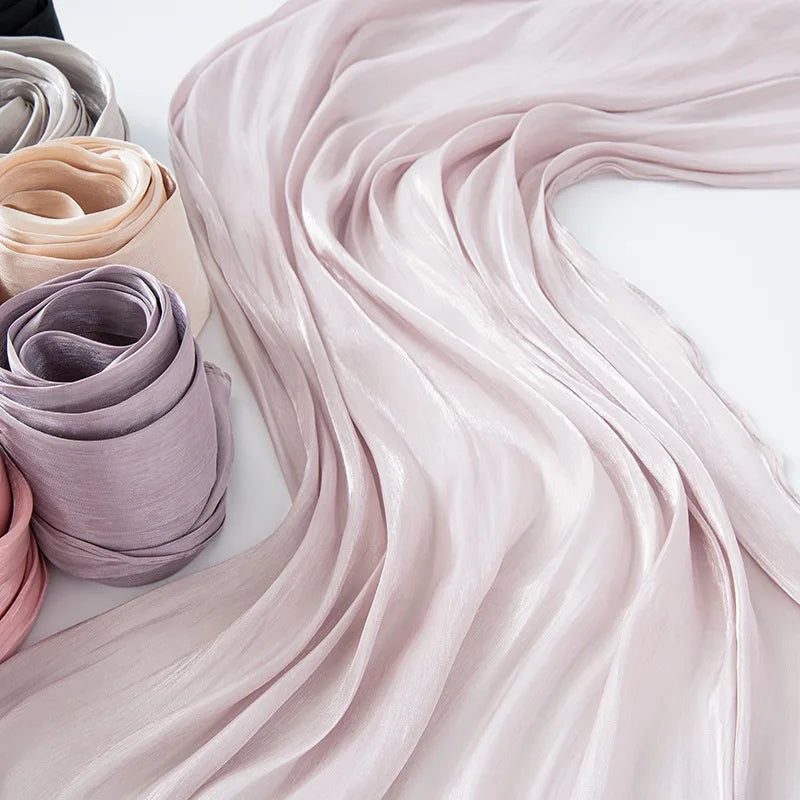 Foulards Unis en Soie Immitée - Élégance Éternelle