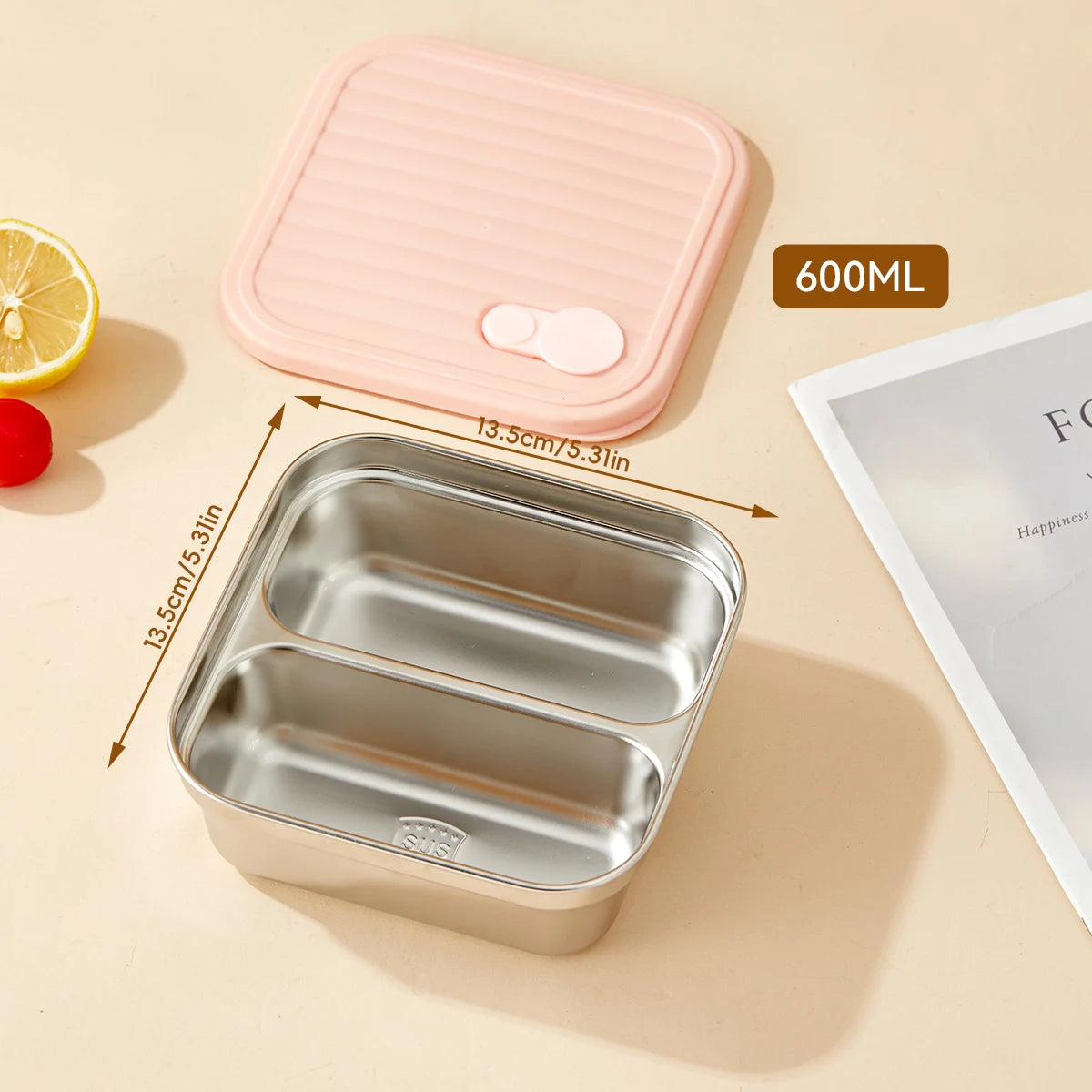 Boîte Bento Écologique WORTHBUY 304 Inox Étanche
