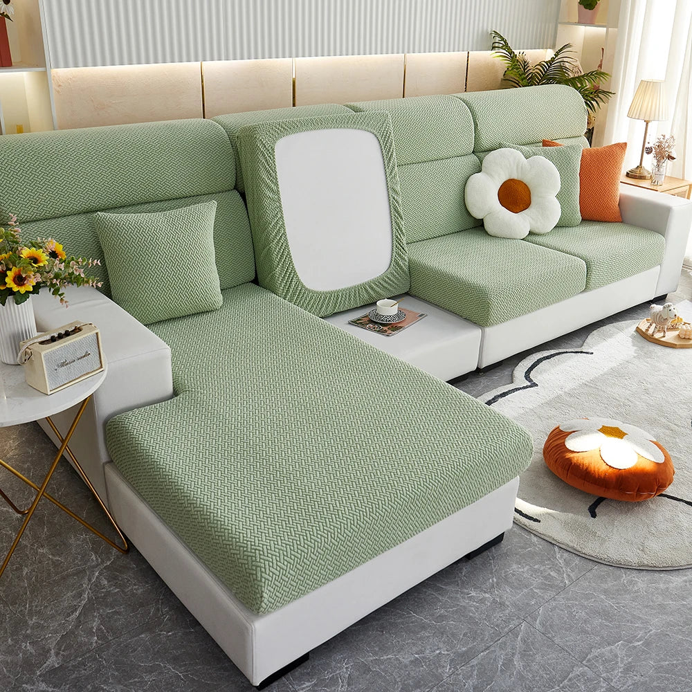 Housse élastique jacquard pour canapé – Protège-meuble