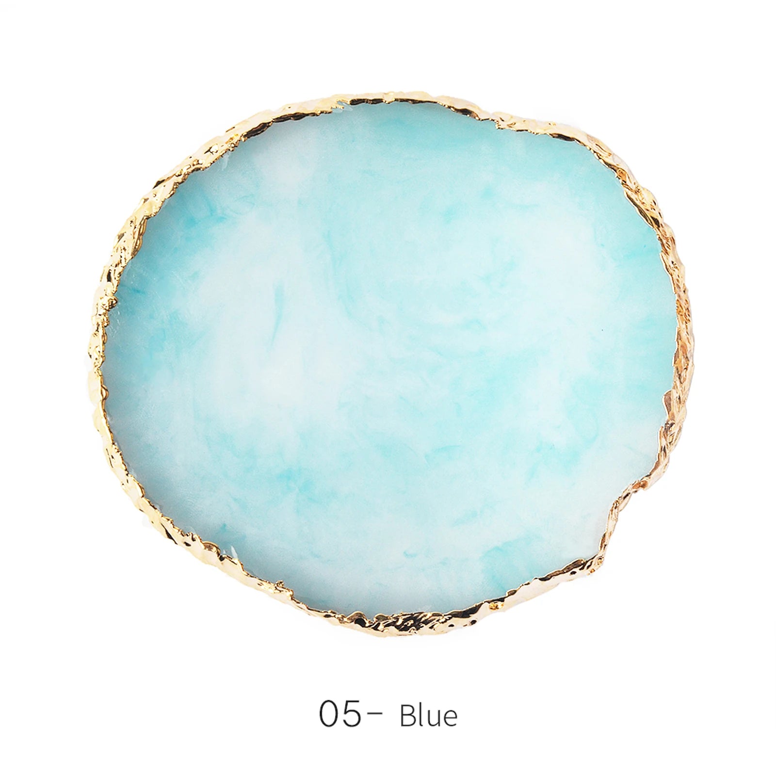 Palette Ongles Ronds en Résine et Agate - 1 Pièce