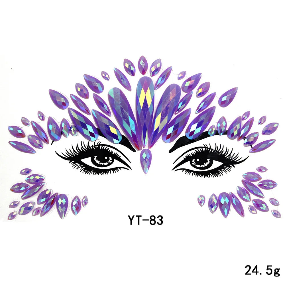 Tatouages 3D Glamour pour Visage - DJBS