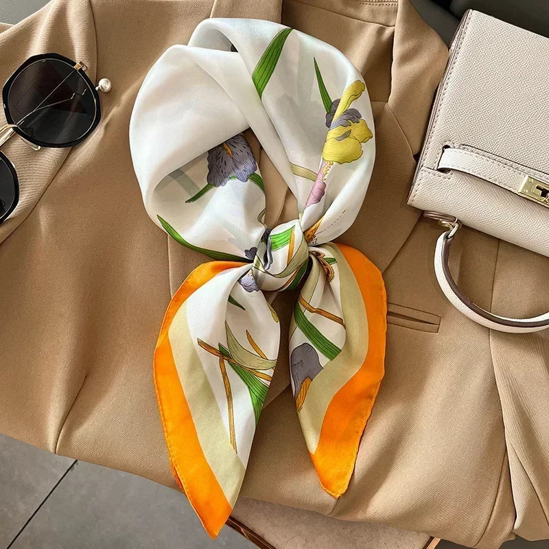Foulard Luxe Satiné Équestre pour Femme