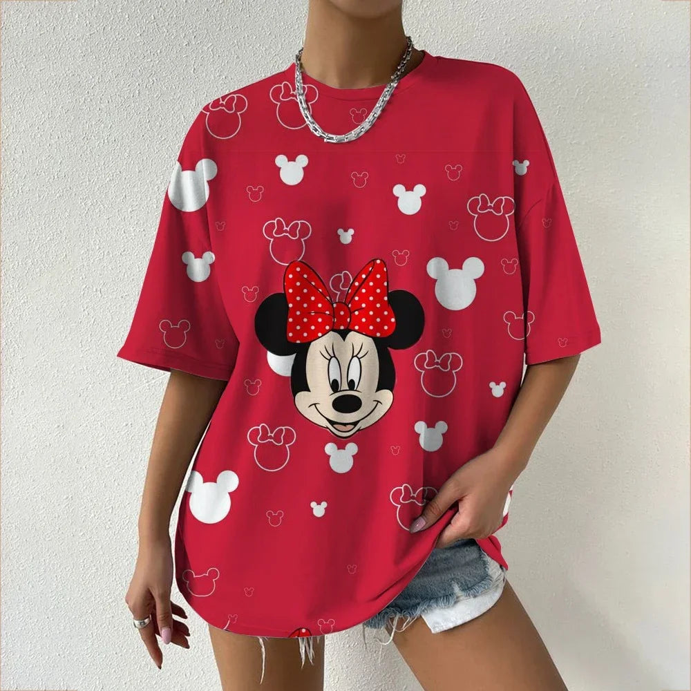 T-shirt Minnie et Mickey : Style Familial Éclatant