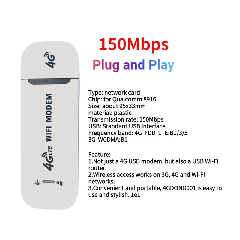Pocket 4G WiFi Extender 150Mbps