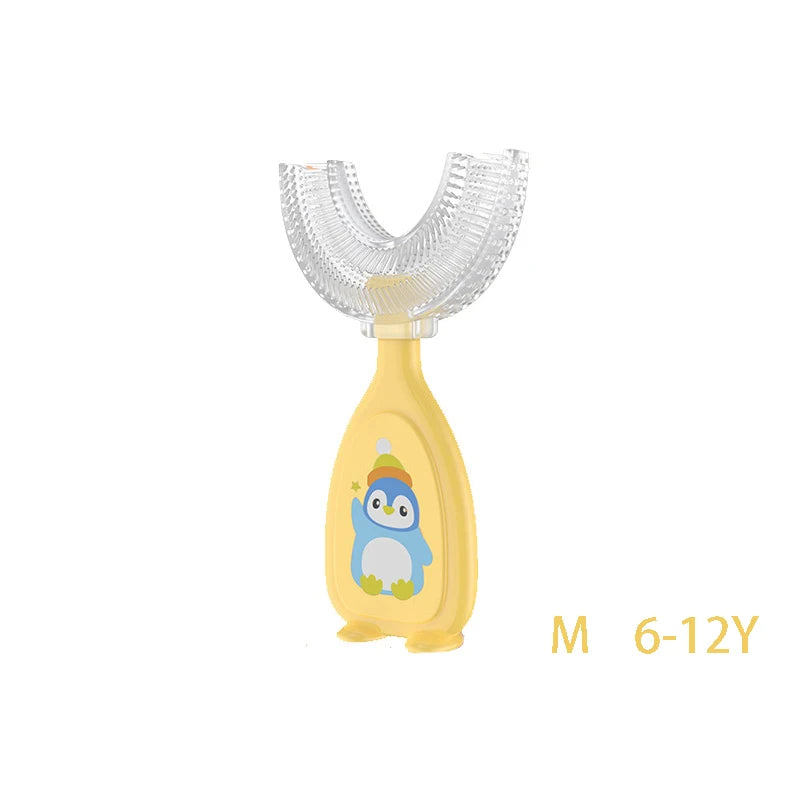 U-Shaped 360° Baby Toothbrush & Teether Silicone Care
