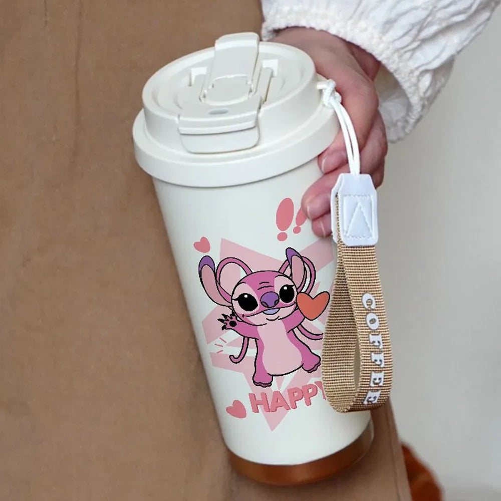 Kawaii Stitch 600ML Anime Thermos Cup