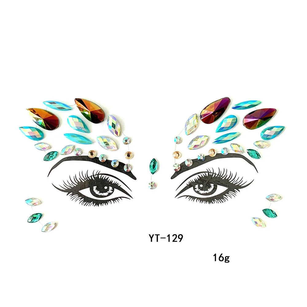 Tatouages 3D Glamour pour Visage - DJBS