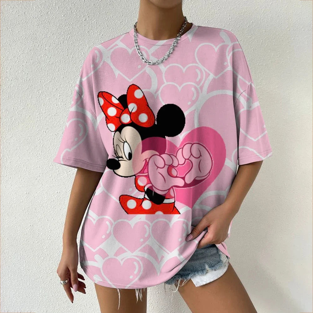 T-shirt Minnie et Mickey : Style Familial Éclatant