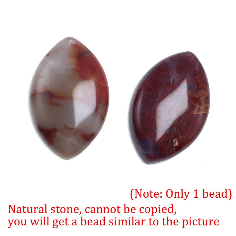 Pendentif Marquise en Agate Naturelle