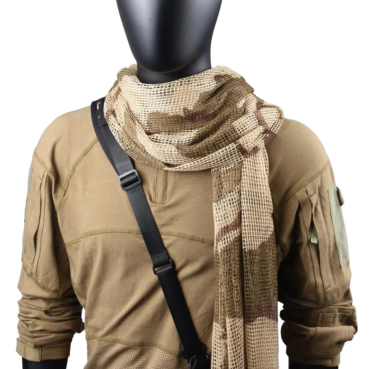 Écharpe Tactique Camouflage Maille Respirante Polyvalente