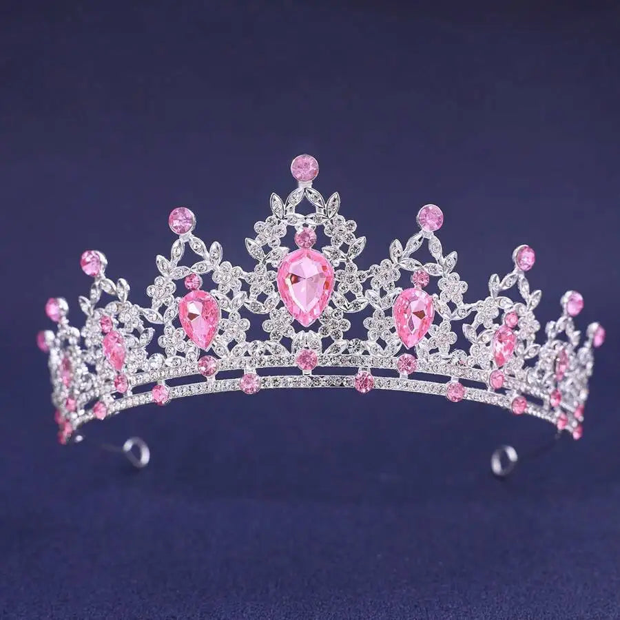 Couronne Élégante en Cristal pour Mariage et Fêtes