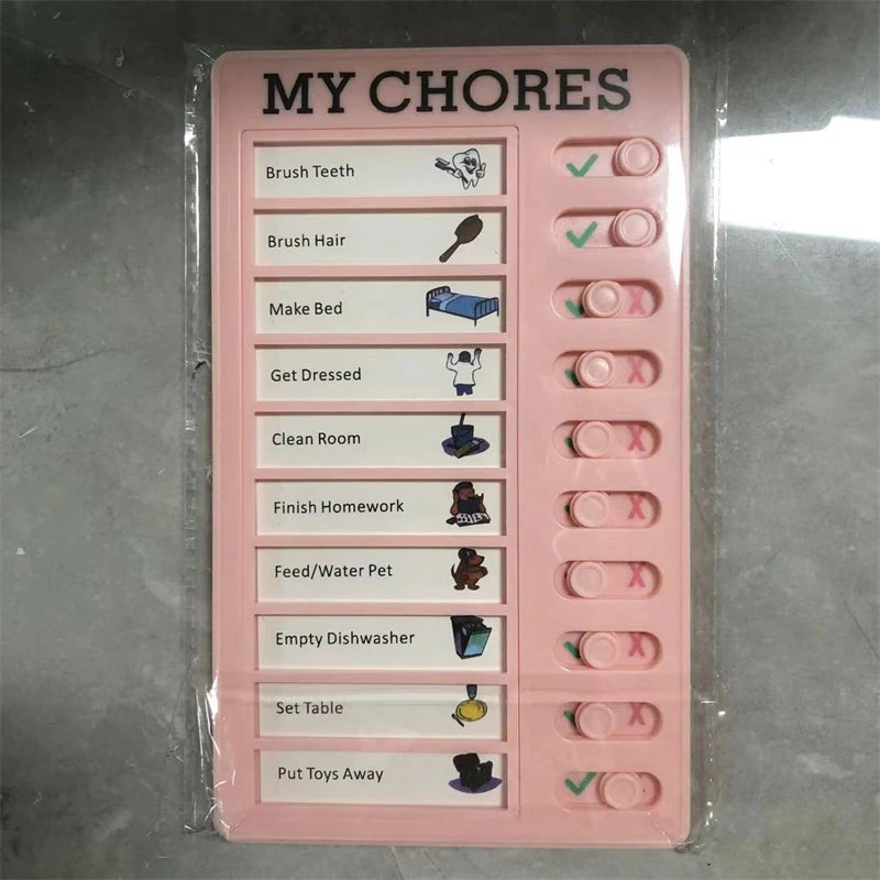 Tableau Réutilisable de Tâches pour Enfants