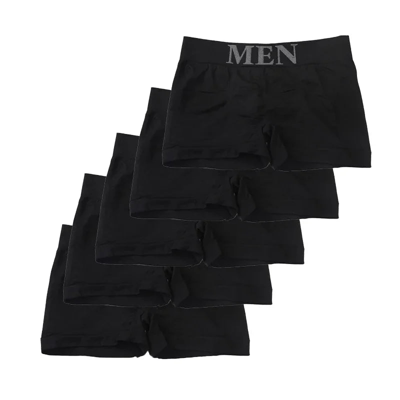 ComfyFlex Men's Solid Boxer Briefs - 5 Pack