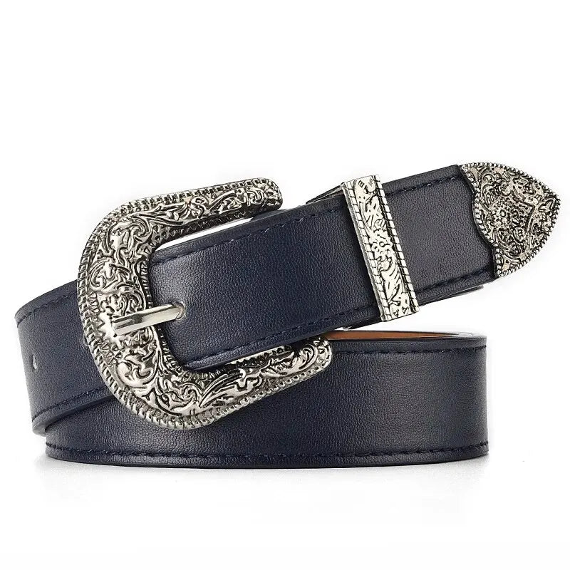 Ceinture Vintage Punk Y2K Unisexe en PU Sculptée