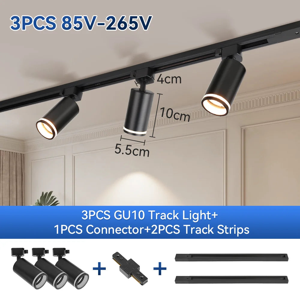 CHENBEN GU10 Flex LED Track Light - Modern & Adjustable