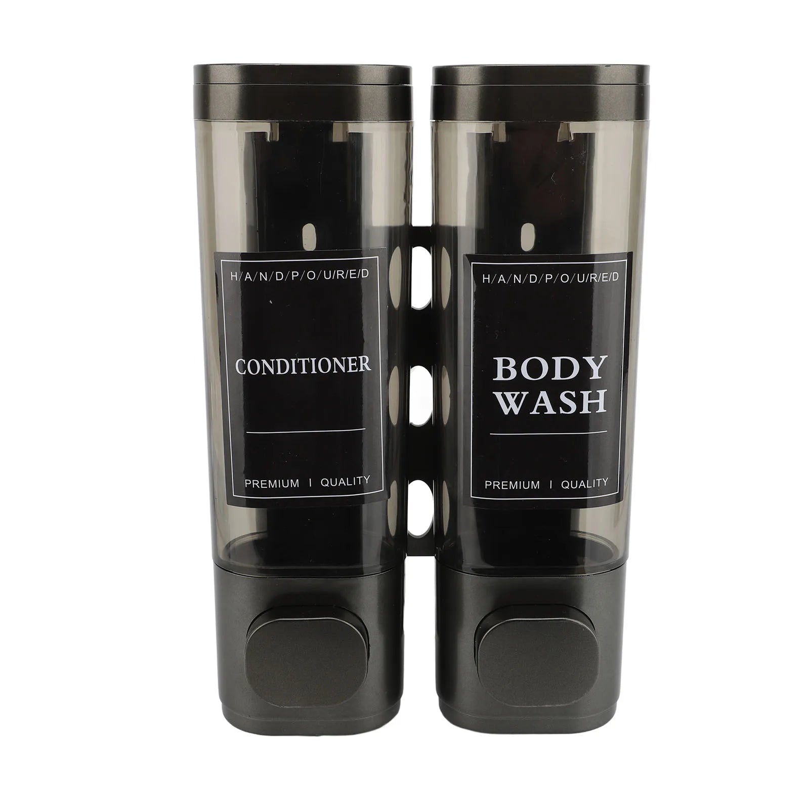 ClearTwin Pump: Dual Wall-Mount 300ml Soap Dispenser