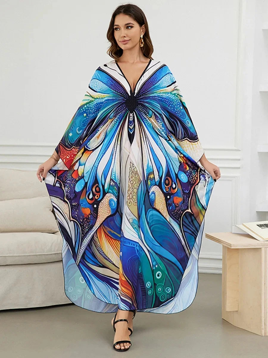 Chic Beach Robe & Kids Bikini Set - Sun Protection