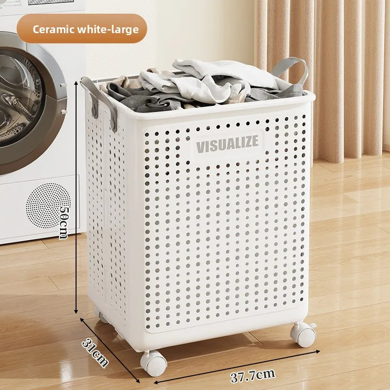 EcoRoller: Foldable Laundry Basket with Wheels