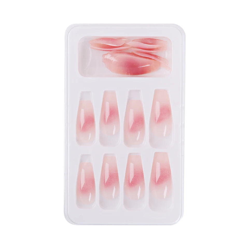 24 Faux Ongles Ballerine Acrylique Press-On