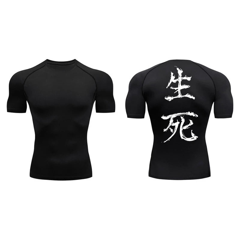 Équilibre T-shirt Compression Homme Été Rapide Séchage
