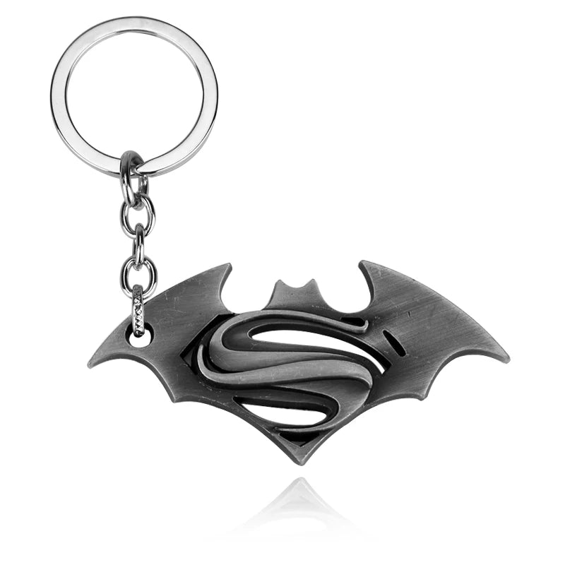Superman Bat Keychain - Metal Pendant for Fans