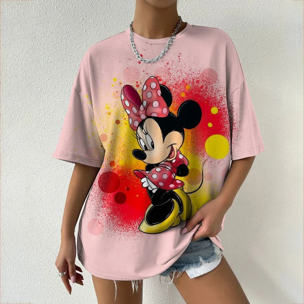 T-shirt Minnie et Mickey : Style Familial Éclatant