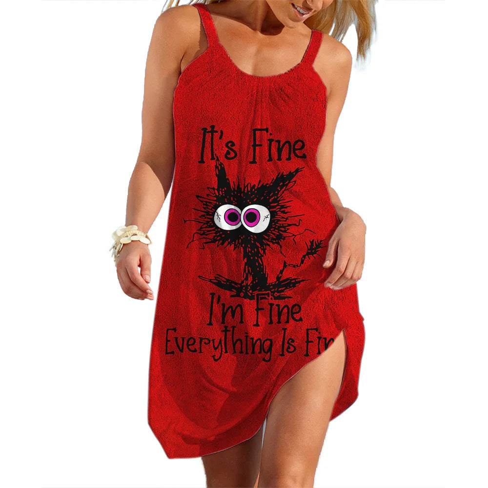 Robe A-Line Cartoon Chic Été