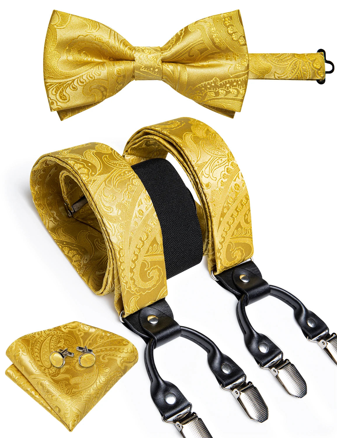 Silk Suspenders & Bow Tie Set for Men