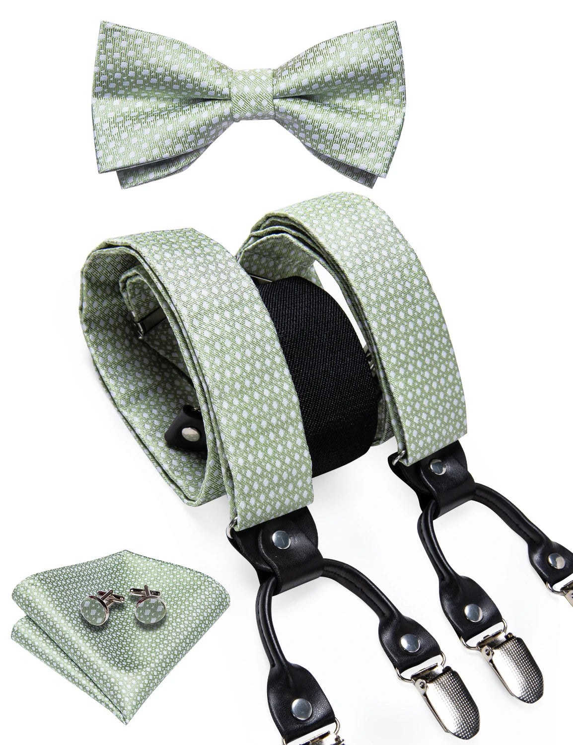 Silk Suspenders & Bow Tie Set for Men
