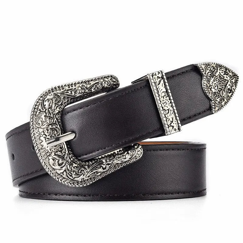 Ceinture Vintage Punk Y2K Unisexe en PU Sculptée