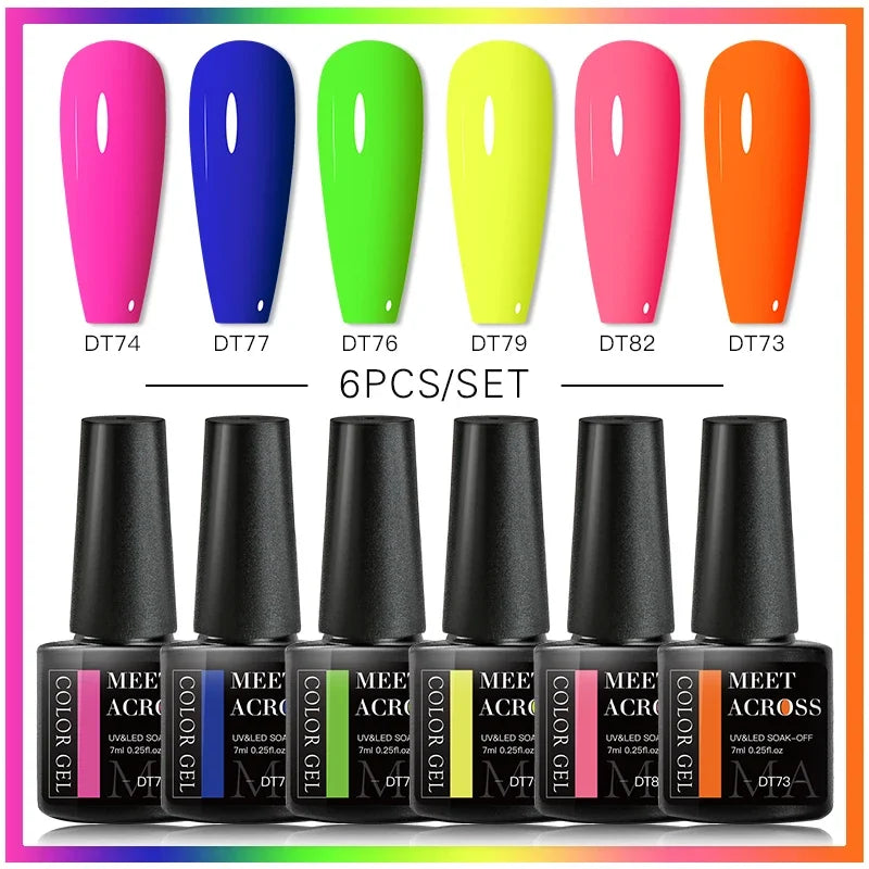 Kit Gel Vernis Macaron 6 Couleurs