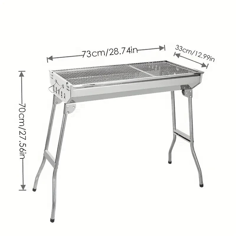 Barbecue Nomade Antirouille - Gril Charbon Extérieur