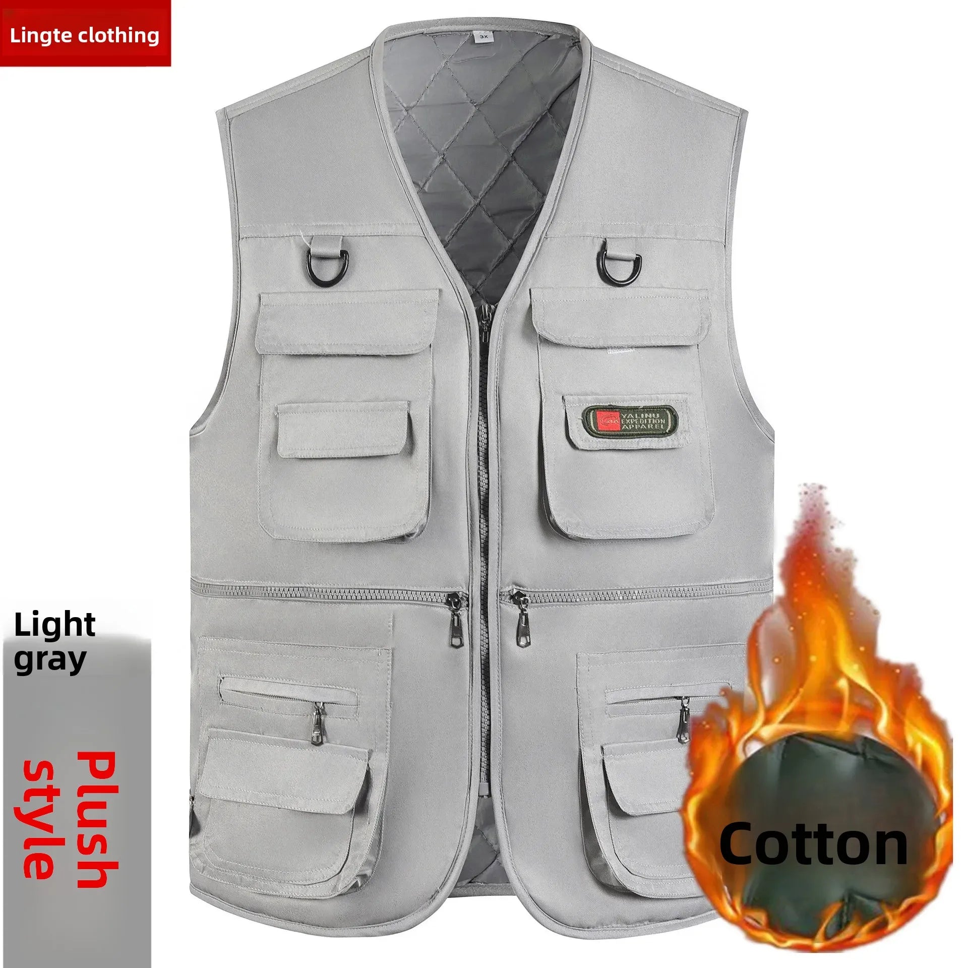 Gilet Pêche Confort Multi-Poches pour Hommes Âgés