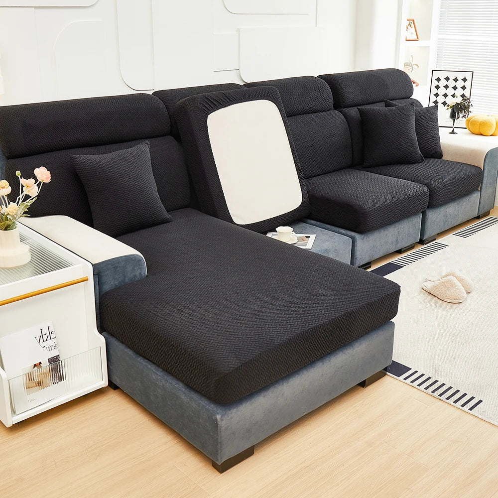 Housse élastique jacquard pour canapé – Protège-meuble