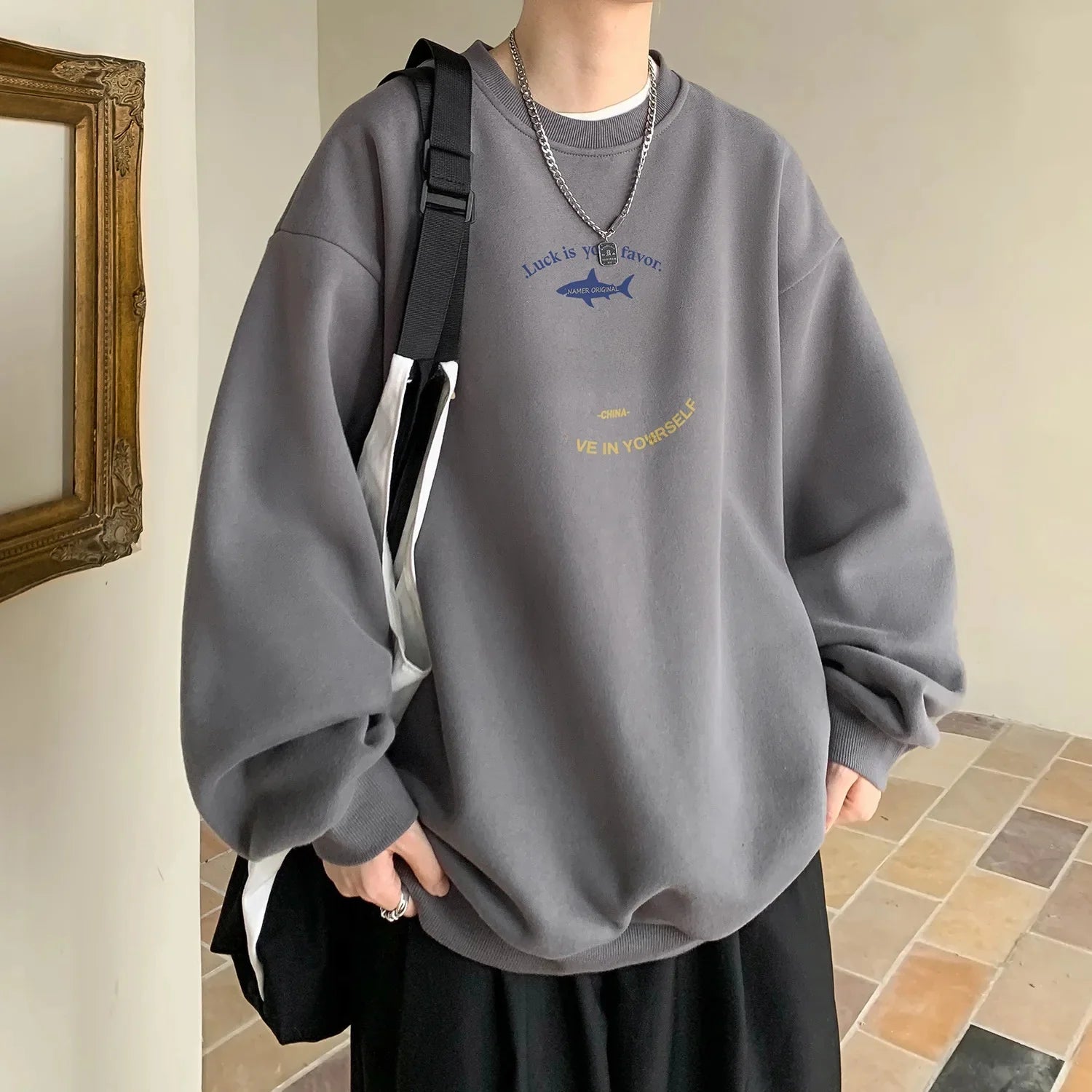 Sweat Américain Vin Rouge Homme