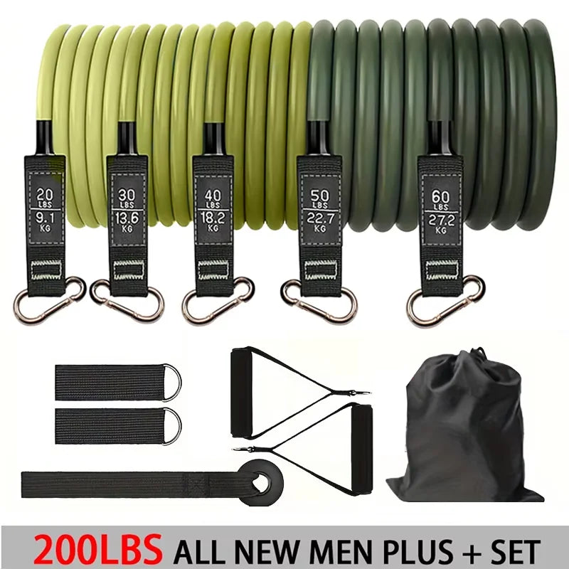 Pack Élastiques Fitness 5-en-1 avec Accessoires Pro