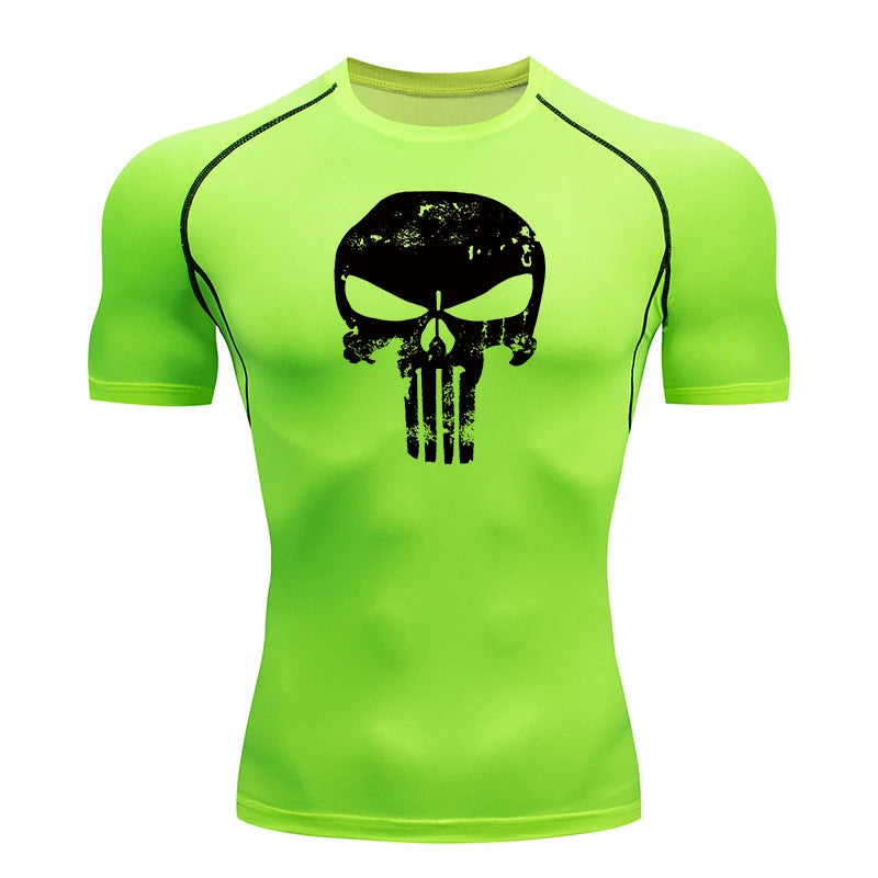 CrâneFit: T-shirt Compression Homme Séchage Rapide