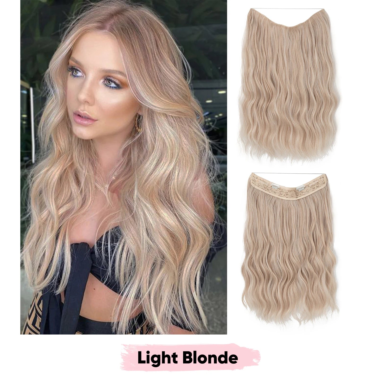 Extensions Clip-in SARLA - Ombre Blonde Naturelle