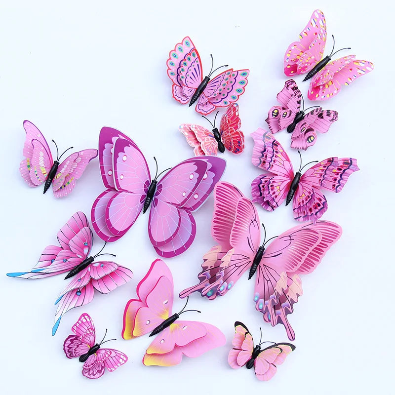 3D Butterfly Wall Decals - Colorful Home Decor Set