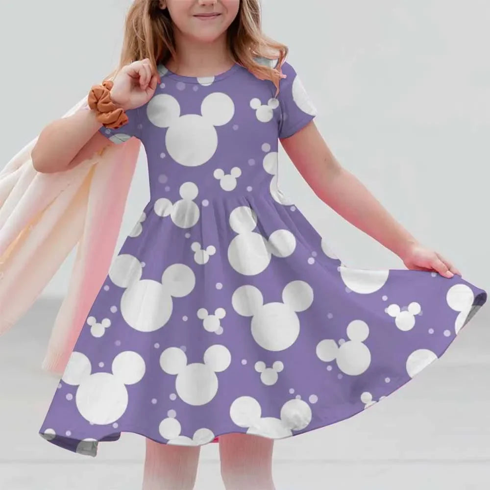 Robe Mini Mickey Princesse Été 2025 pour Filles