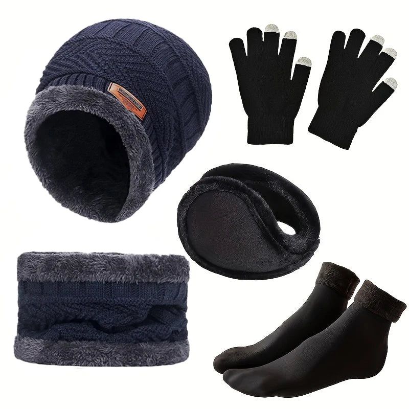 Velvet Winter Trio: Hat, Scarf & Gloves Set