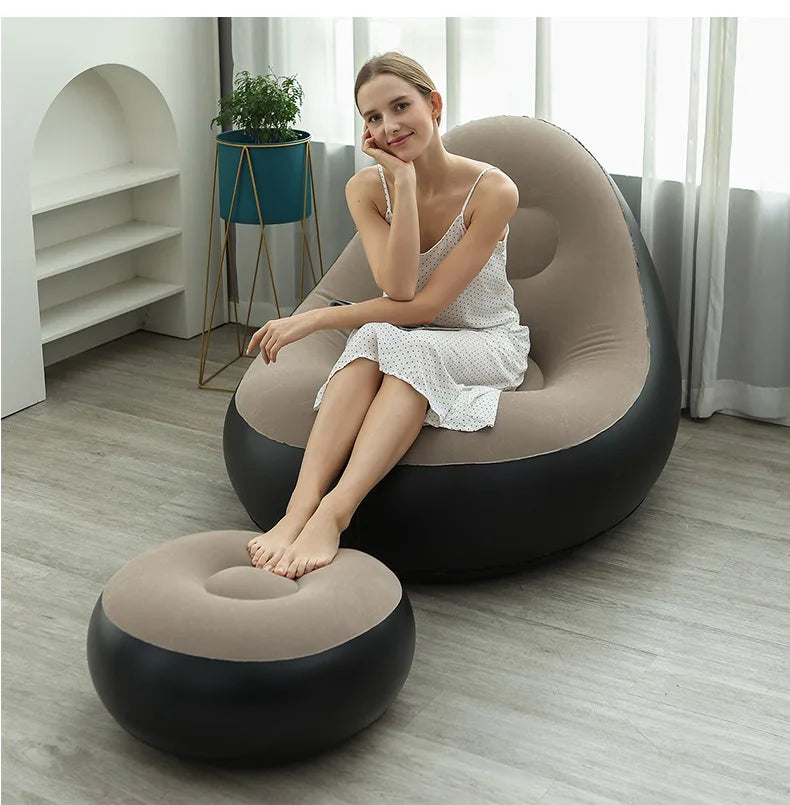 AZULBLANCO: Chaise Longue Gonflable Pliable Confort
