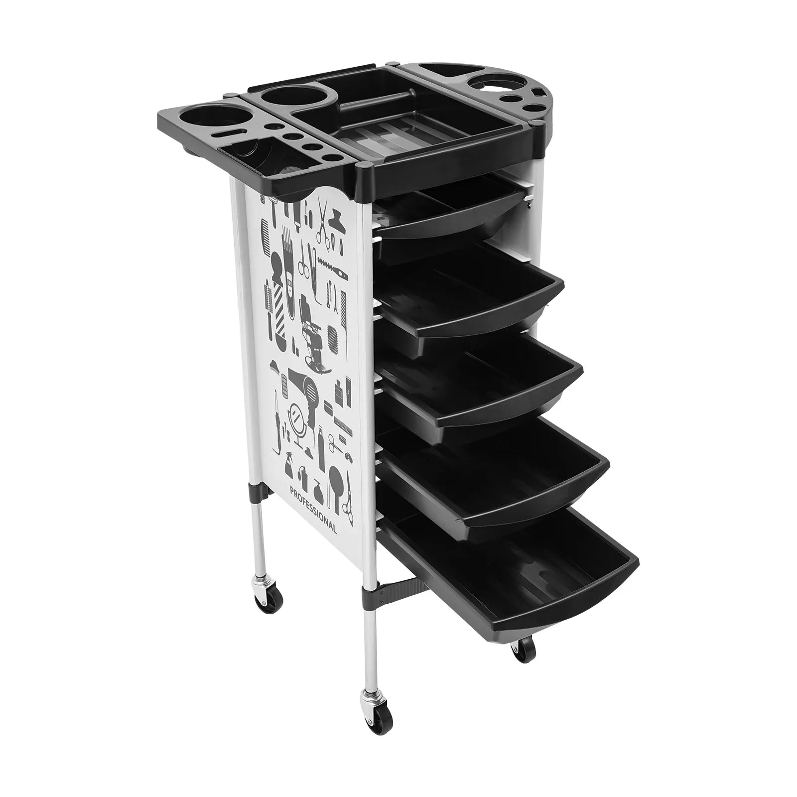 Chariot Coiffeur Mobile 5 Tiroirs Élégant