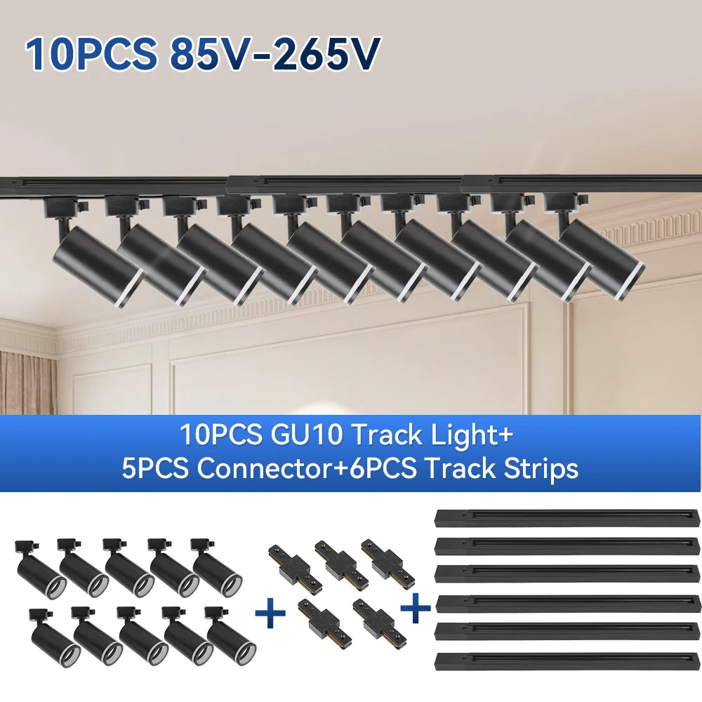 CHENBEN GU10 Flex LED Track Light - Modern & Adjustable