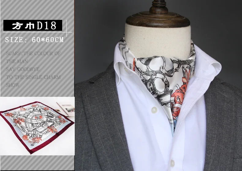 Foulard en soie britannique - Écharpe carrée chic