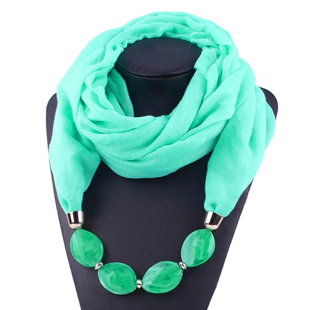 Ethnic Chic Scarf & Pendant Set for Women