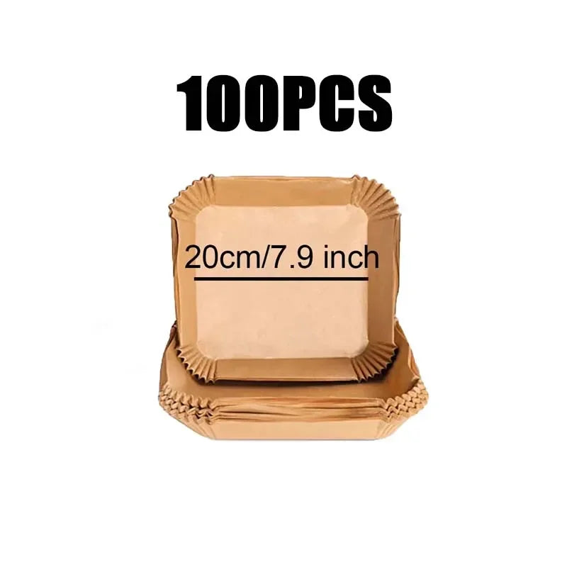 Papier Friteuse Carré Éco 50/100 pcs - Antiadhésif