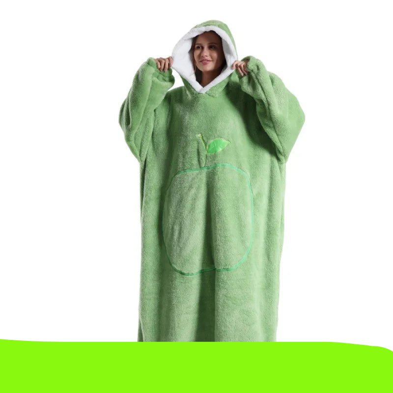 Couverture Hoodie Douillette Épaissie pour Couples