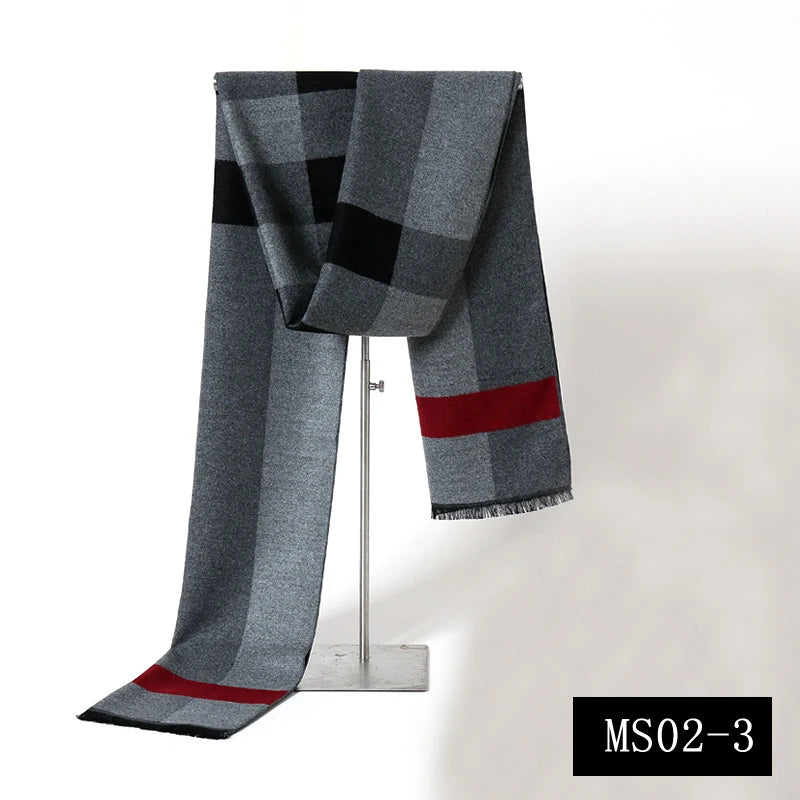 Plaid Pashmina Scarf: Men's Cozy Winter Wrap